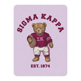 Sigma Kappa Teddy Bear Sherpa Blanket - Giant Size!