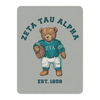  Zeta Tau Alpha Teddy Bear Sherpa Blanket - Giant Size! 