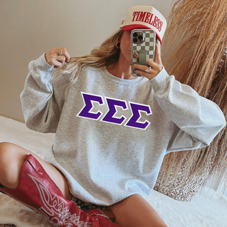  Sigma Sigma Sigma - 2 Day Ship Twill Crewneck Sweatshirt 