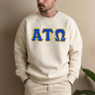  Alpha Tau Omega - 2 Day Ship Twill Crewneck Sweatshirts 