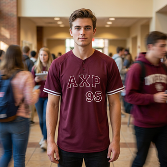 Alpha Chi Rho Cutter Henley Jersey