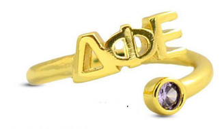 Sorority Shop Delta Phi Epsilon Gemstone Rings 