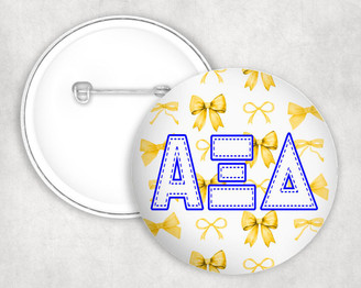  Alpha Xi Delta Multi Bows Pin Buttons 