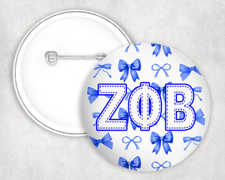  Zeta Phi Beta Multi Bows Pin Buttons 
