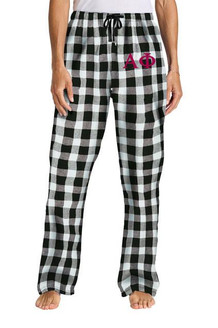  Alpha Phi Flannel Lettered Plaid PJ's 