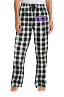  Sigma Sigma Sigma Flannel Lettered Plaid PJ's 