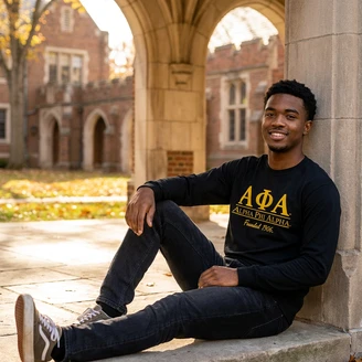 Alpha Phi Alpha Founded Long Sleeve T-Shirt – 1906. The Beginning of Brotherhood.