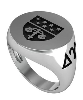 Delta Upsilon Crest Ring – Sterling Silver