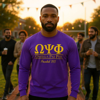 Omega Psi Phi Founded Long Sleeve T-Shirt – 1911: The Birth of the Bruhz