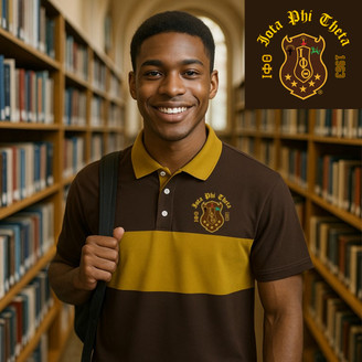 Iota Phi Theta Color Stripe Classic Polo
