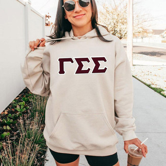Super Heavyweight "The Heavy" Gamma Sigma Sigma Lettered Greek Hoodie