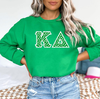 Fraternity & Sorority Satin Stitch Crewneck Sweatshirt