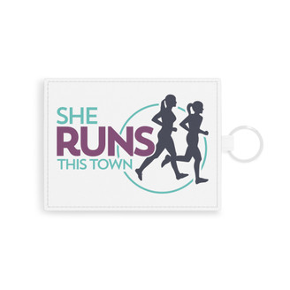 She Runs This Town Leather Card Holder