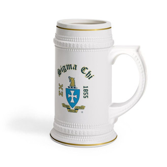 Printify Sigma Chi Collectors Crest & Year Ceramic Stein Tankard 