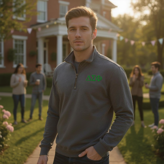 Delta Sigma Phi Comfort Colors 1/4 Zip Pullover