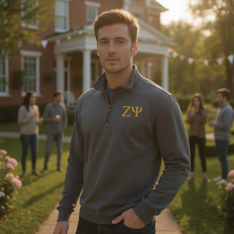 Zeta Psi Comfort Colors 1/4 Zip Pullover