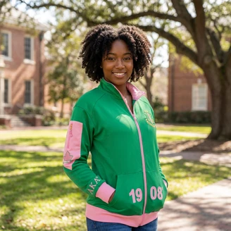 Alpha Kappa Alpha Track Jacket - AKA Elite Green Track Jacket