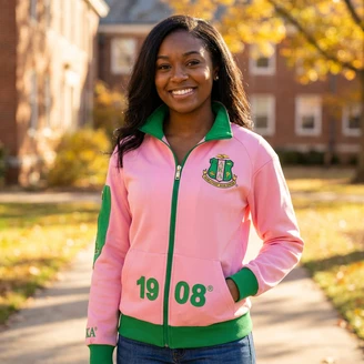 Alpha Kappa Alpha Track Jacket - AKA Elite Pink Track Jacket