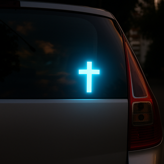 Illuminating Cross  Window Light – For Car, Home or Office Windows