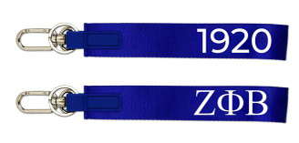 Zeta Phi Beta Polyester Strap Keychain