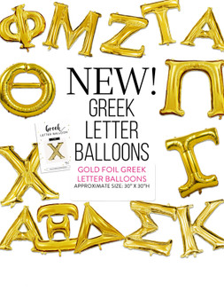 Sorority Giant Greek Letter Foil Balloons