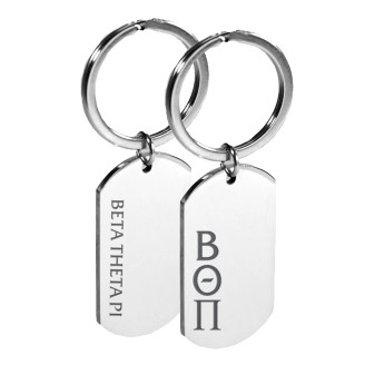 Beta Theta Pi Engraved Dog Tag Keychain