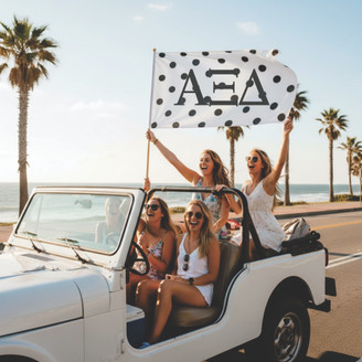 Alpha Xi Delta Polka Dot Sorority Flags