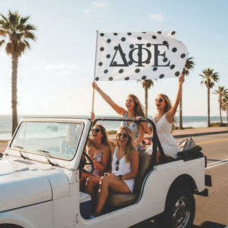 Delta Phi Epsilon Polka Dot Sorority Flags