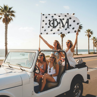 Phi Mu Polka Dot Sorority Flags