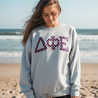 Delta Phi Epsilon Greek Polka Dots Crewneck Sweatshirt