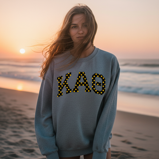 Kappa Alpha Theta Greek Polka Dots Crewneck Sweatshirt
