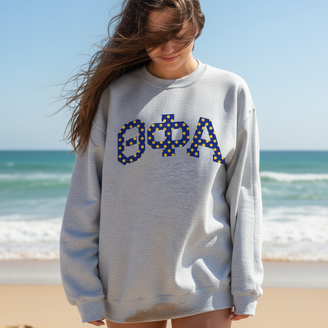 Theta Phi Alpha Greek Polka Dots Crewneck Sweatshirt