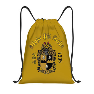 Alpha Phi Alpha Gold Drawstring Bag