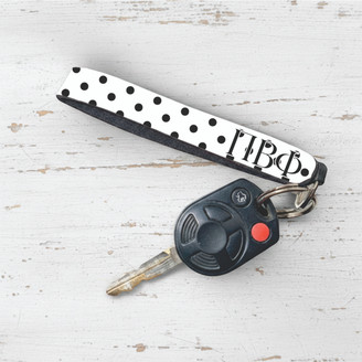 Pi Beta Phi Polka Dot Strap Keychain