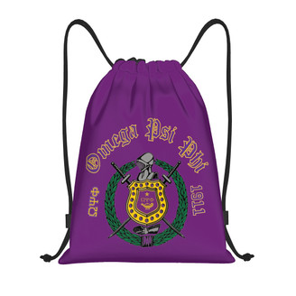 Omega Psi Phi Purple Drawstring Bag