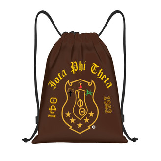 Iota Phi Theta Brown Drawstring Bag