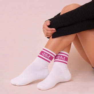 Phi Mu Crew Socks