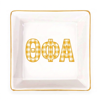 Theta Phi Alpha Gold Trim Jewelry Dish