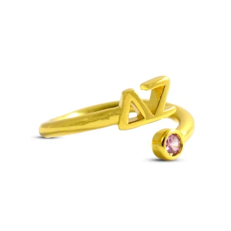 Delta Zeta Gemstone Rings