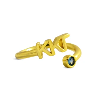 Kappa Kappa Gamma Gemstone Rings