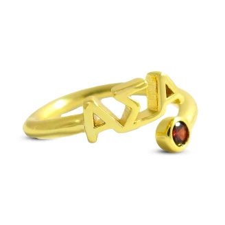 Alpha Sigma Alpha Gemstone Rings