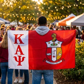Kappa Alpha Psi Huge Crest Letter Flag (3' x 5')