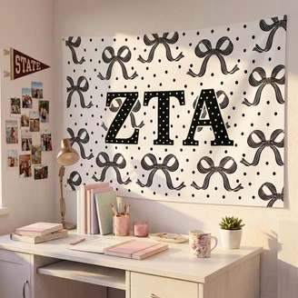 Zeta Tau Alpha Bows Sorority Flags