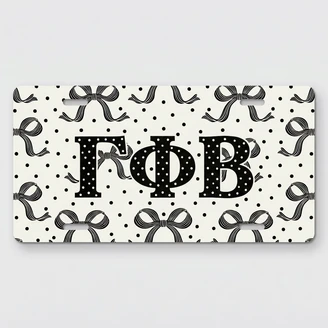 Gamma Phi Beta Ribons License Plate
