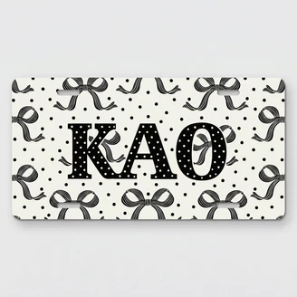 Kappa Alpha Theta Ribons License Plate