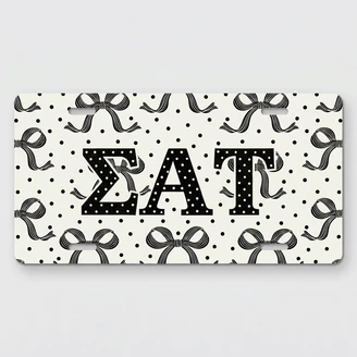 Sigma Delta Tau Ribons License Plate