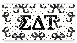 Sigma Delta Tau Ribbons License Plate