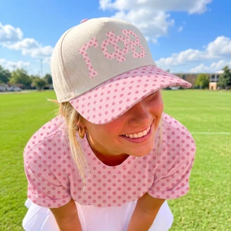 Gamma Phi Beta Polka Dot Bill Vintage Trucker Hat