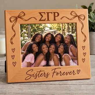 Sorority Bows Wooden Picture Frame