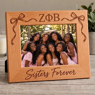 Zeta Phi Beta Bows Wooden Picture Frame